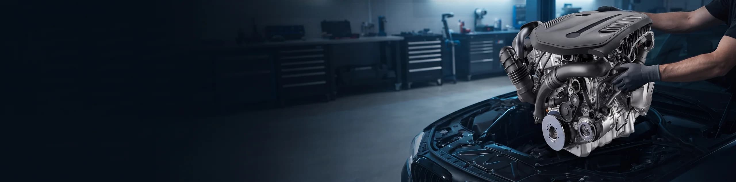 BMW Engine Supply & Fit in progress at our workshop
